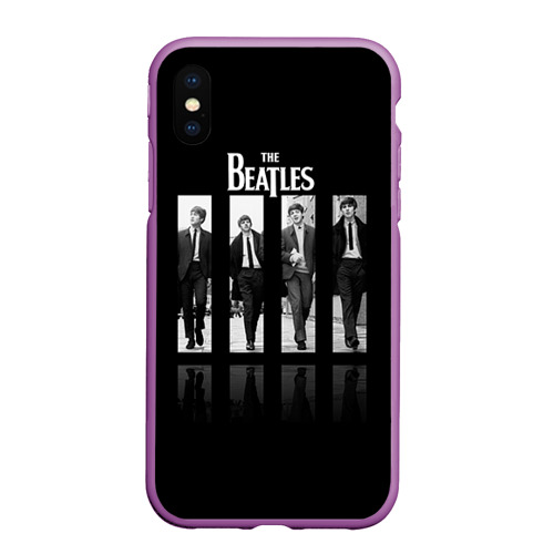 Чехол для iPhone XS Max матовый The Beatles, цвет фиолетовый