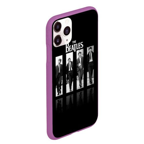 Чехол для iPhone 11 Pro Max матовый The Beatles, цвет фиолетовый - фото 3