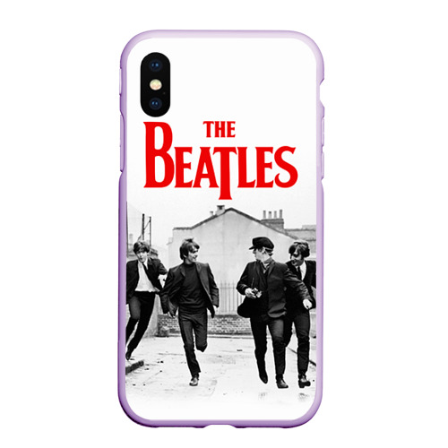 Чехол для iPhone XS Max матовый The Beatles, цвет сиреневый