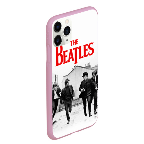 Чехол для iPhone 11 Pro Max матовый The Beatles, цвет розовый - фото 3