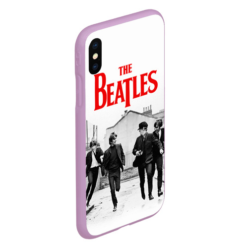 Чехол для iPhone XS Max матовый The Beatles, цвет сиреневый - фото 3