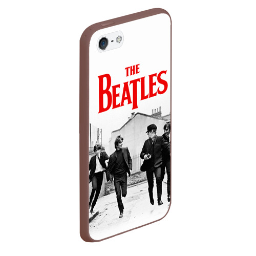 Чехол для iPhone 5/5S матовый The Beatles, цвет коричневый - фото 3