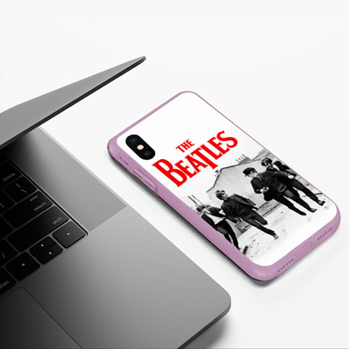 Чехол для iPhone XS Max матовый The Beatles, цвет сиреневый - фото 5