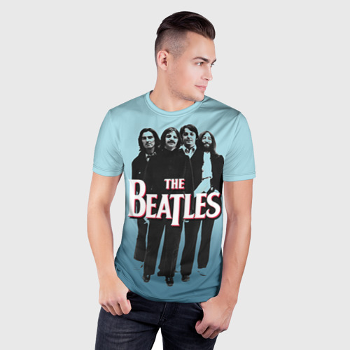 Мужская футболка 3D Slim The Beatles, цвет 3D печать - фото 3