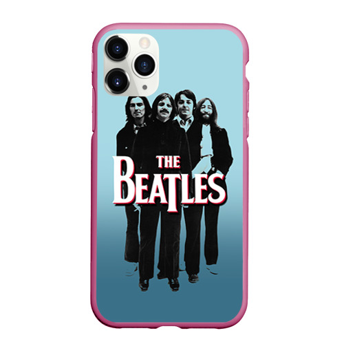 Чехол для iPhone 11 Pro Max матовый The Beatles, цвет малиновый