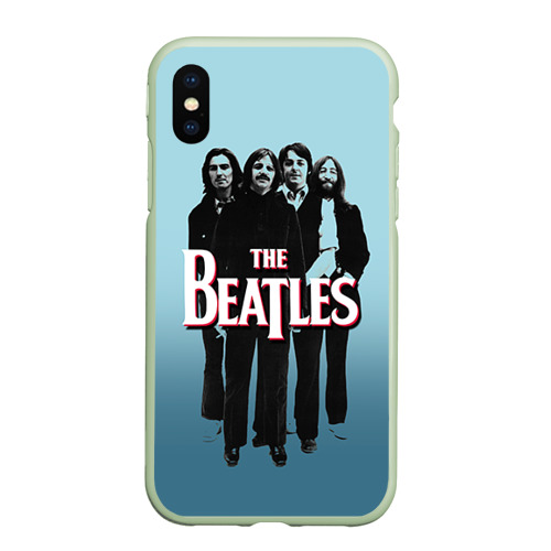 Чехол для iPhone XS Max матовый The Beatles, цвет салатовый