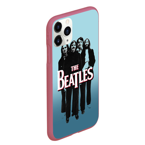 Чехол для iPhone 11 Pro Max матовый The Beatles, цвет малиновый - фото 3