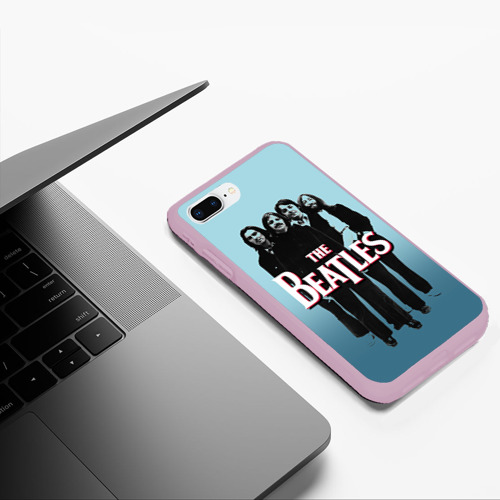 Чехол для iPhone 7Plus/8 Plus матовый The Beatles, цвет розовый - фото 5