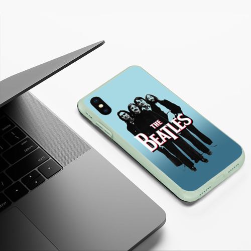 Чехол для iPhone XS Max матовый The Beatles, цвет салатовый - фото 5