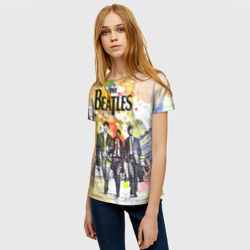 Женская футболка 3D The Beatles - фото 2