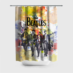 Штора 3D для ванной The Beatles