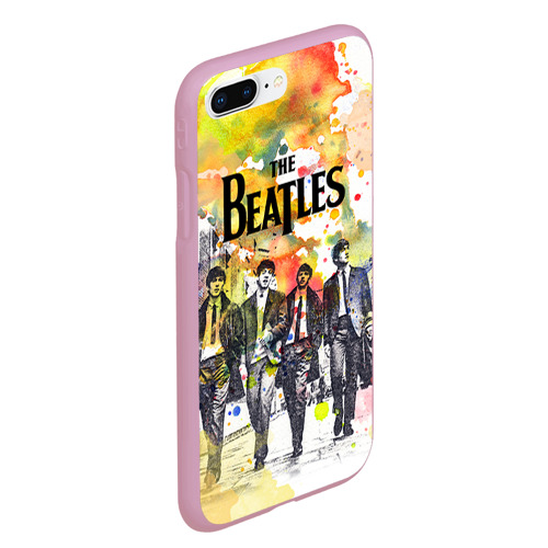 Чехол для iPhone 7Plus/8 Plus матовый The Beatles, цвет розовый - фото 3