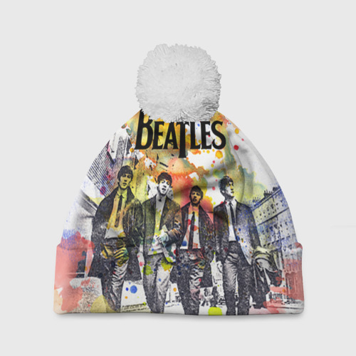 Шапка 3D c помпоном The Beatles, цвет 3D печать