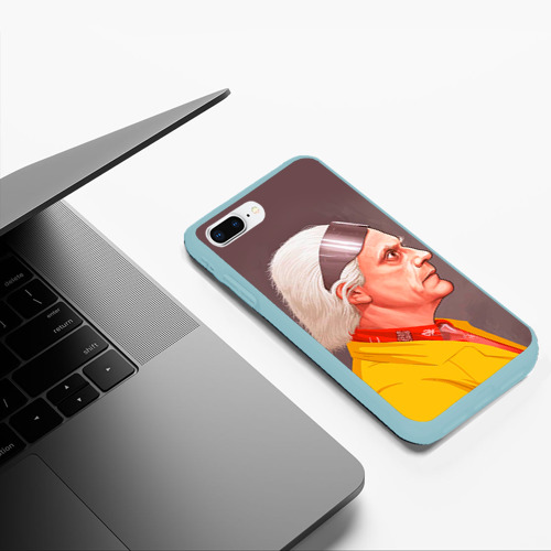 Чехол для iPhone 7Plus/8 Plus матовый Назад в будущее, цвет мятный - фото 5