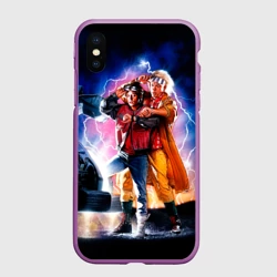 Чехол для iPhone XS Max матовый Назад в будущее
