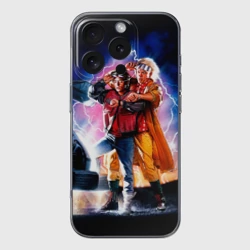 Чехол для iPhone 16 Pro Max силиконовый с защитой камеры Назад в будущее