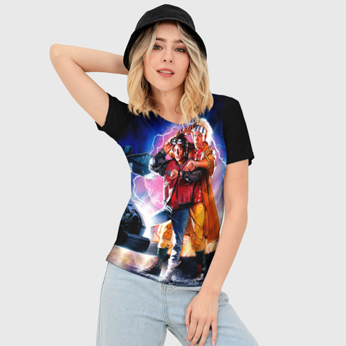 Женская футболка 3D Slim Назад в будущее, цвет 3D печать - фото 3