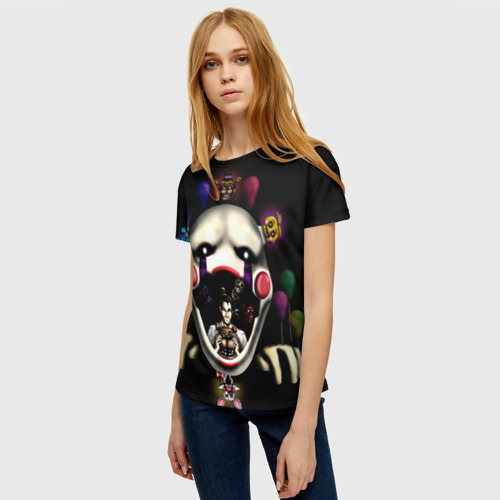 Женская футболка 3D с принтом Five Nights At Freddy's, фото на моделе #1