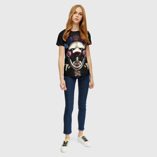 Женская футболка 3D с принтом Five Nights At Freddy's, вид сбоку #3
