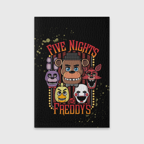 Обложка для паспорта матовая кожа Five Nights At Freddy's, цвет пыльно-розовый