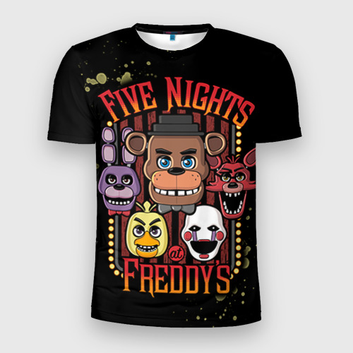 Мужская футболка 3D Slim Five Nights At Freddy's, цвет 3D печать