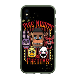 Чехол для iPhone XS Max матовый Five Nights At Freddy's