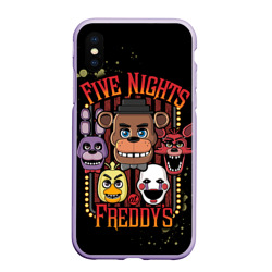 Чехол для iPhone XS Max матовый Five Nights At Freddy's