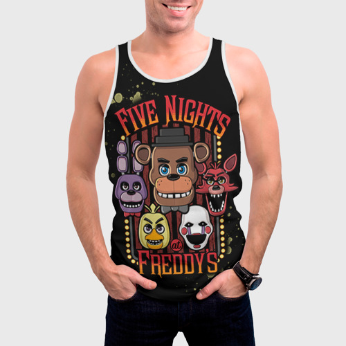 Мужская майка 3D Five Nights At Freddy's, цвет 3D печать - фото 3