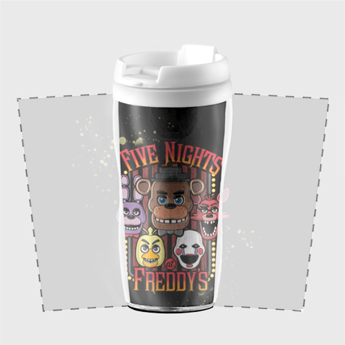 Термокружка-непроливайка Five Nights At Freddy's, цвет белый - фото 2