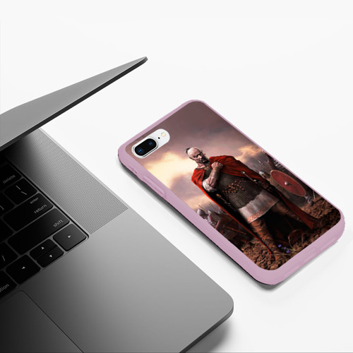 Чехол для iPhone 7Plus/8 Plus матовый Князь Святослав Игоревич, цвет розовый - фото 5