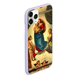 Чехол для iPhone 11 Pro Max матовый Рафаэль - Сикстинская мадонна - фото 2