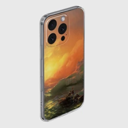 Чехол для iPhone 16 Pro силиконовый с защитой камеры Айвазовский - 9 Вал - фото 2