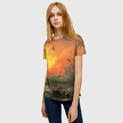 Женская футболка 3D Айвазовский - 9 Вал - фото 2