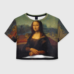 Женская футболка Crop-top 3D Леонардо да Винчи - Мона Лиза