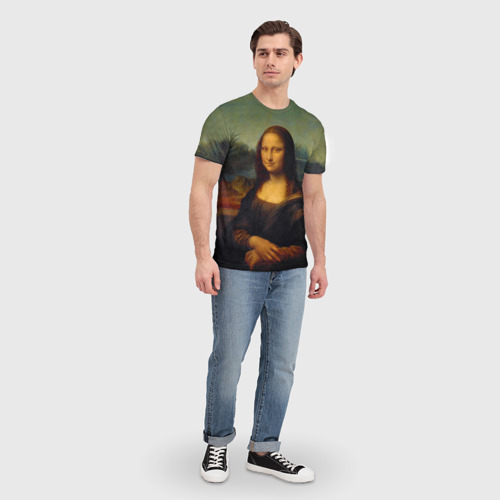 Мужская футболка 3D Леонардо да Винчи - Мона Лиза - фото 5