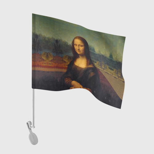 Флаг для автомобиля Леонардо да Винчи - Мона Лиза
