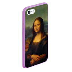 Чехол для iPhone 5/5S матовый Леонардо да Винчи - Мона Лиза - фото 2