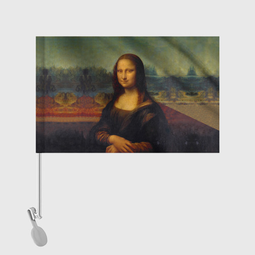 Флаг для автомобиля Леонардо да Винчи - Мона Лиза - фото 2