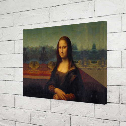 Холст прямоугольный Леонардо да Винчи - Мона Лиза, цвет 3D печать - фото 3