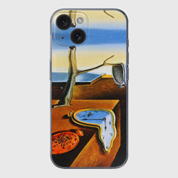 Чехол для iPhone 15 силиконовый с защитой камеры Сальвадор Дали - Постоянство Памяти