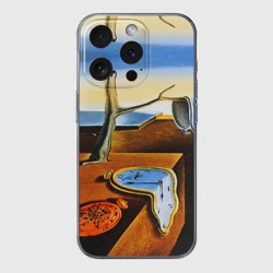 Чехол для iPhone 15 Pro Max силиконовый с защитой камеры Сальвадор Дали - Постоянство Памяти