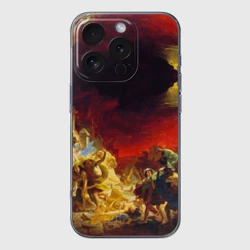 Чехол для iPhone 16 Pro силиконовый с защитой камеры Брюллов - Последний день Помпеи