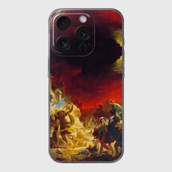 Чехол для iPhone 15 Pro Max силиконовый с защитой камеры Брюллов - Последний день Помпеи