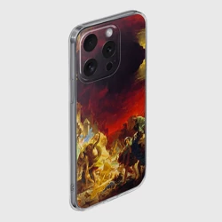 Чехол для iPhone 15 Pro Max силиконовый с защитой камеры Брюллов - Последний день Помпеи - фото 2