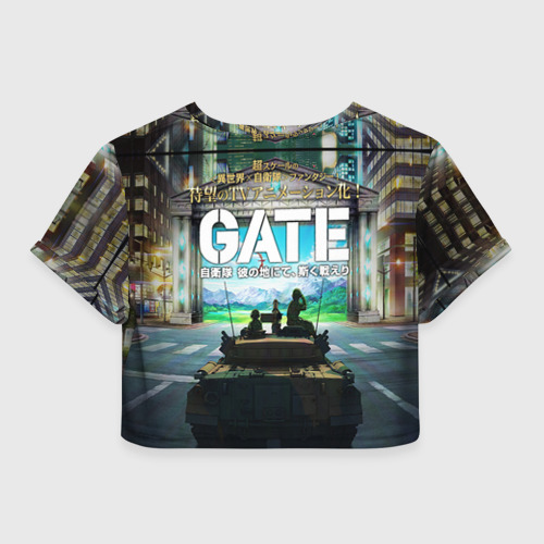 Женская футболка Crop-top 3D Gate Врата, цвет 3D печать - фото 2