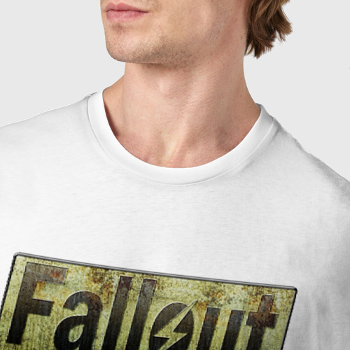 Мужская футболка хлопок Fallout 4, цвет белый - фото 6