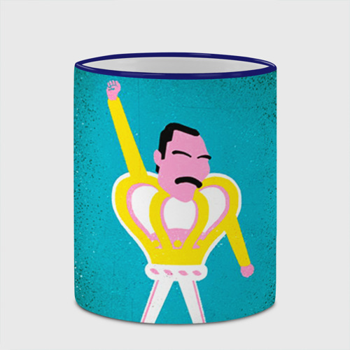 Кружка с полной запечаткой Freddie Mercury, цвет Кант синий - фото 4