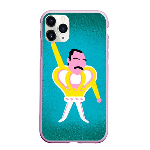 Чехол для iPhone 11 Pro Max матовый Freddie Mercury, цвет розовый