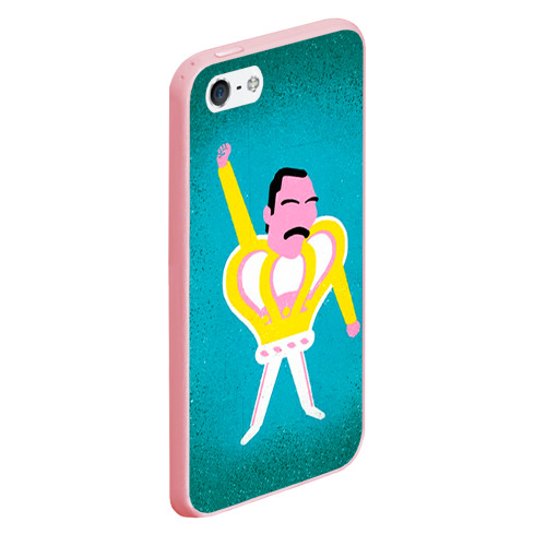 Чехол для iPhone 5/5S матовый Freddie Mercury, цвет баблгам - фото 3