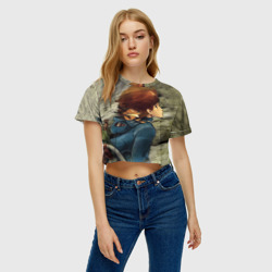 Женская футболка Crop-top 3D Навсикая из долины ветров - фото 2